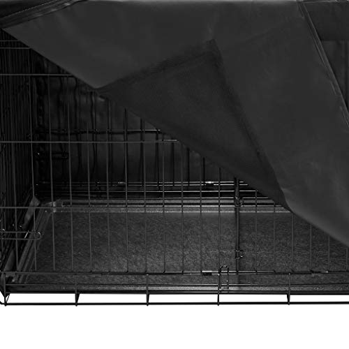 Amazon Basics Breathable Cover for Metal Dog Crate, 42-Inch, Black