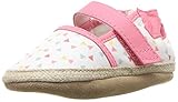 Robeez Kids' Sunshine Espadrille-K Crib Shoe, Bridget-White/Pink, 12-18 Months M US Infant
