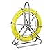 ECO-WORTHY Fish Tape Fiberglass 8MM 492FT Duct Rodder Fish Tape Continuous Fiberglass Wire Cable Running with Cage Wheel Stand