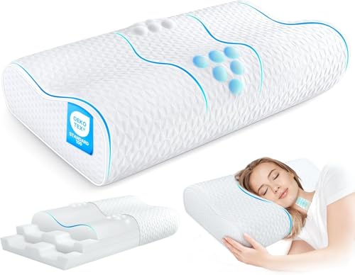 zibroges Cervical Neck Pillow Full Size - Queen Adjustable Cooling Pillow for Sleeping, Memory Foam Pillows for Neck Shoulder
