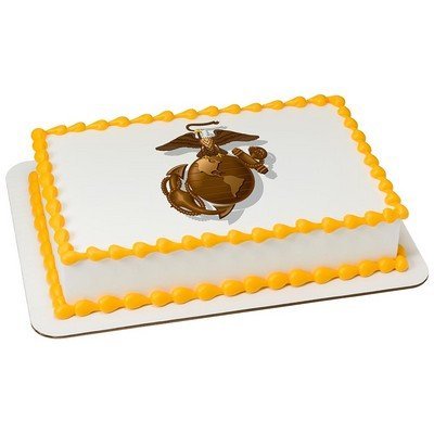 1/2 Sheet U.S. Marine Corps Edible Image® Cake Topper