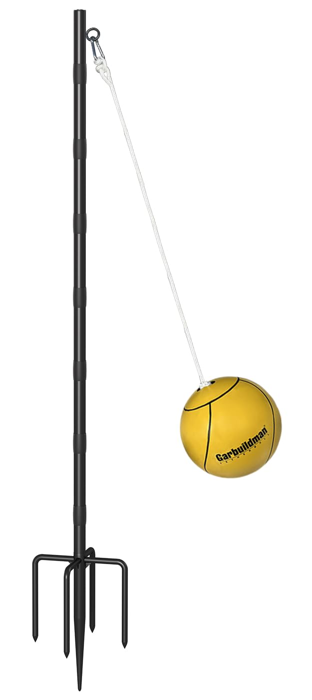 Photo 1 of ***NO BALL***Garbuildman Tetherball Set with Ball & Rope for Outdoor Backyard, Adjustable Tether Ball Pole with 5-Prong Base & Rubber Sleeve for Playground, Outside Ball Games Sports for Kids, Adults***NO BALL***