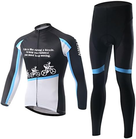 Spoz Men Cycling MTB Floral Bike Gel Padded Jersey Set M