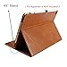 BoriYuan iPad Pro 9.7 Case, Vintage Genuine Leather Smart Cover Protective Slim Folio Flip Stand for Apple iPad Pro 9.7 Inch with Card Slot Magnetic Sleep/Wake+Stylus+Screen Protector, Brown
