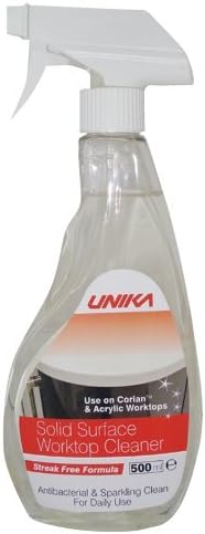 Unika Solid Surface Antibacterial Worktop Cleaner, for Corian &amp; Acrylic, 500ml Spray by Unika