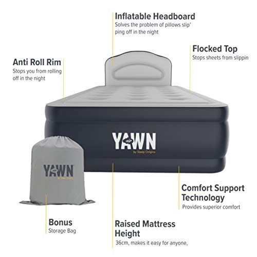 Yawn Air Bed Size SelfInflating Airbed with Builtin Pump, Headboard
