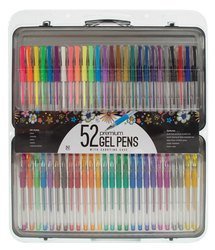 Nicole GEL270-CL-FBA Gel Pens With Comfort Grips & Tin Storage Case