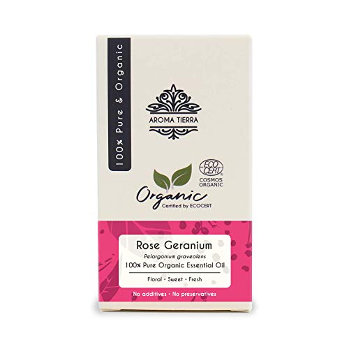 image for Aroma Tierra Organic Geranium (Rose Geranium) Essential Oil - from Egy