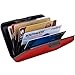 Trademark Home 82-1564 Aluminum Credit Card Wallet RFID Blocking Case, Red