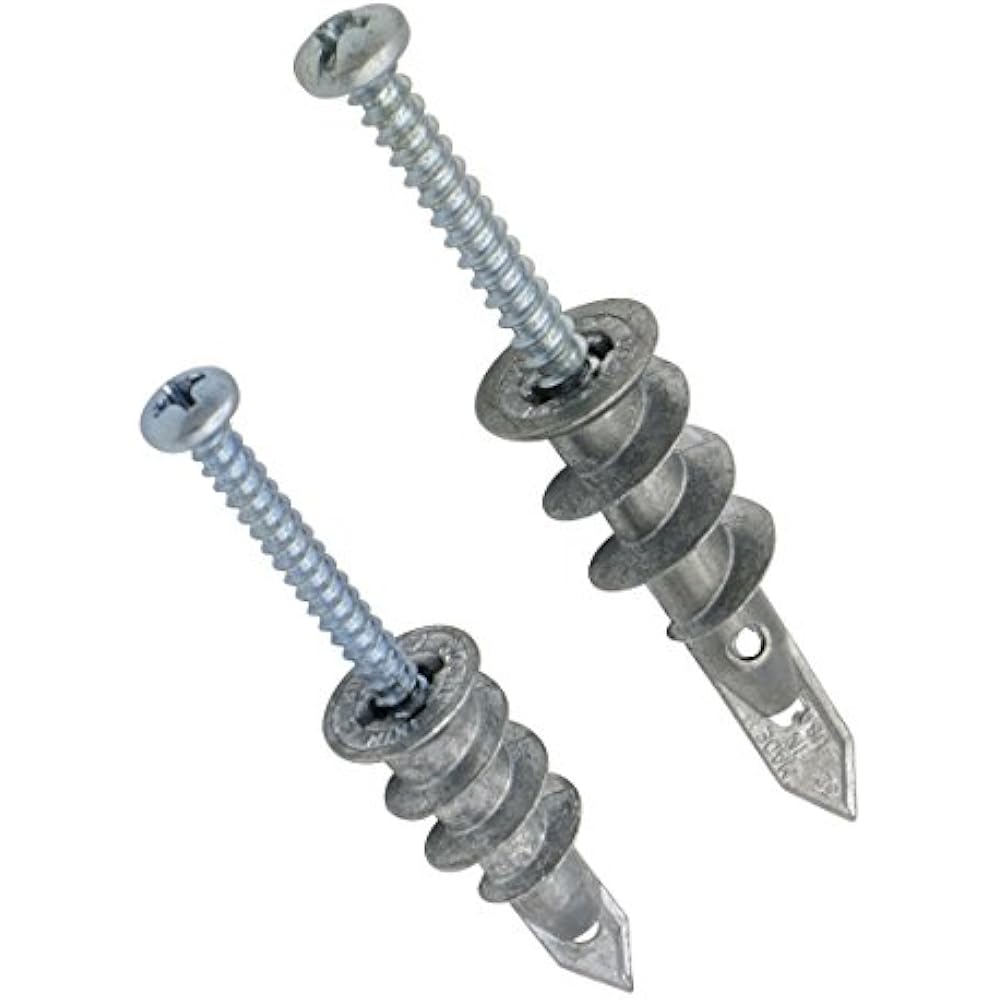 Self Drilling Drywall / HollowWall Anchor Kit Screws, 100 Pieces