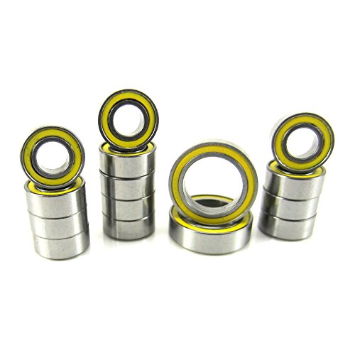 ECX 1/10 2WD Boost, Ruckus, Torment Precision Ball Bearing Kit (15) YE Rubber Sealed