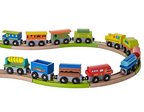 3 kidzzy+wooden+railway+trains+magnetic