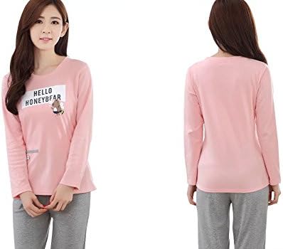Wxian Women's Casual And Comfortable Long-Sleeved Pajama Set Pjs Nighty