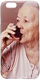 Old woman with asthma inhaler cell phone cover case iPhone6