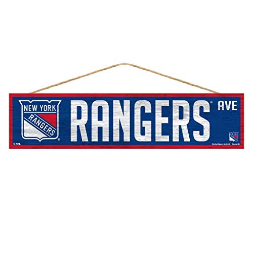 Wincraft NHL New York Rangers SignWood Avenue Design, Team Color, 4x17