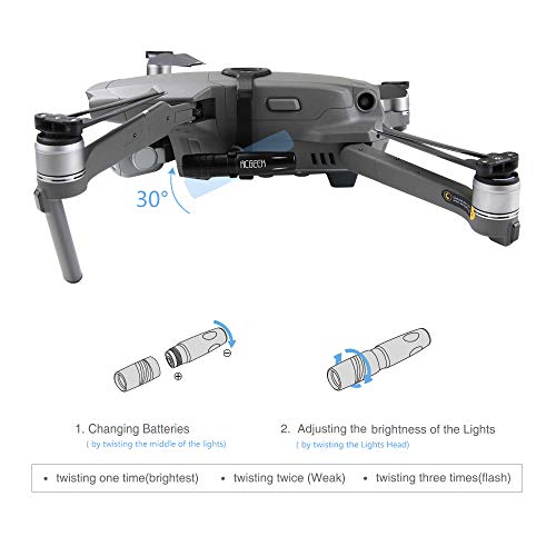 RCGEEK Drone Flashlight Night Cruise Night Searching Flash Warning Direction Guide Obstacle Avoidance Light Accessories for DJI Mavic 2 Pro Mavic 2 Zoom Drone