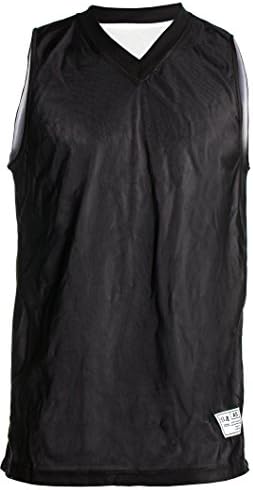 Reversible Moisture Management Basketball Jersey (X-Large, Black/White)