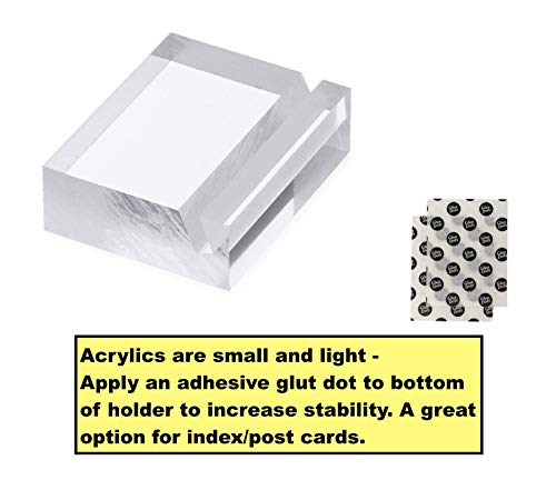 Place Card Holder Set - 24 Pack/Set Includes Adhesive Dots for Stability. Acrylic Placement Holders for Wedding Receptions, Banquet Tables, Buffet Tables, and Table Numbers