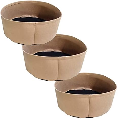 Amazon 不織布ポット 植木鉢 プランター 大型 おしゃれ 軽い フェルト ガーデンバッグ 野菜栽培 家庭菜園 鉢 寄せ植え 布 布鉢 通気 大きめ 葉野菜 3個セット ベージュ Beige 鉢