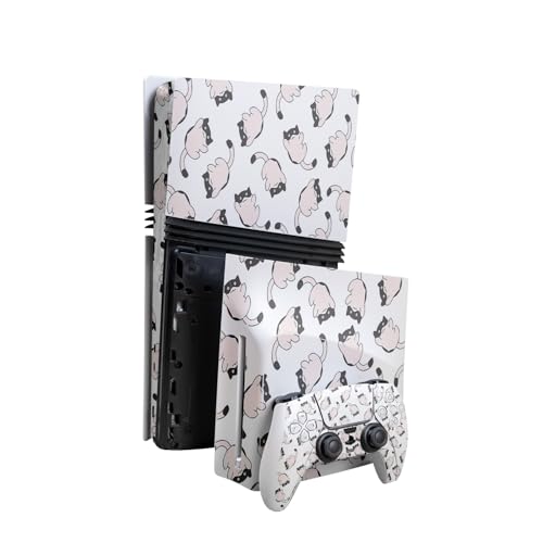Skin Compatible with PlayStation 5 Pro Bundle + Disc Drive for PS5 - Raining Ca…