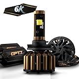 OPT7 Fluxbeam X H11 H8 H9 LED Headlight Bulbs w/Arc-Beam Lens - 8,400LM 6000K Daytime White - All Bulb Sizes - 60w - 2 Year Warranty