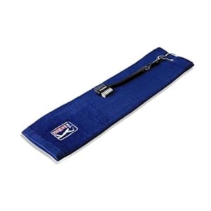 PGA Tour Handdoek- en borstelset Towel Clip & Club Brush, Blue
