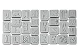 Fred LETTER PRESSED Type-Style Cookie Cutter/Stampers, Set of 28