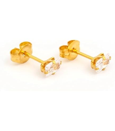 Boucles D'oreilles Créoles Ouvertes Argent Sterling Plaqué Or Avec CZ - Jewellerybox, Neuves