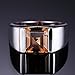 Jewelrypalace Men's 2.3ct Square Natural Smoky Quartz 925 Sterling Silver Ring