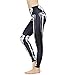Ensasa Women's Fashion Digital Print Black White Skeleton Spandex Leggings (XX-Large, Black)