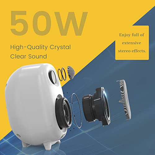 Bestisan Bluetooth Bookshelf Speakers,Turntable Speakers with Optical