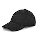 JOOWEN 6 Panel Faux Suede Baseball Cap Classic Adjustable Soft Plain Hat (Black)
