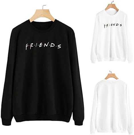 Heeqpmin Best Friend BBF Matching Hoodies Friends Couple Sweatshirt Hoodie Black L