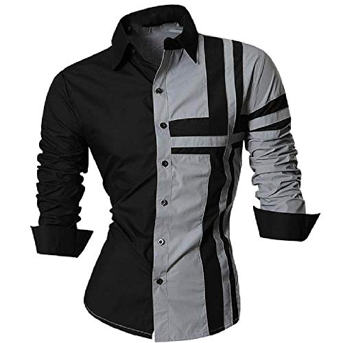 NP-Camicia-da-uomo-casual-a-maniche-lunghe-casual-slim