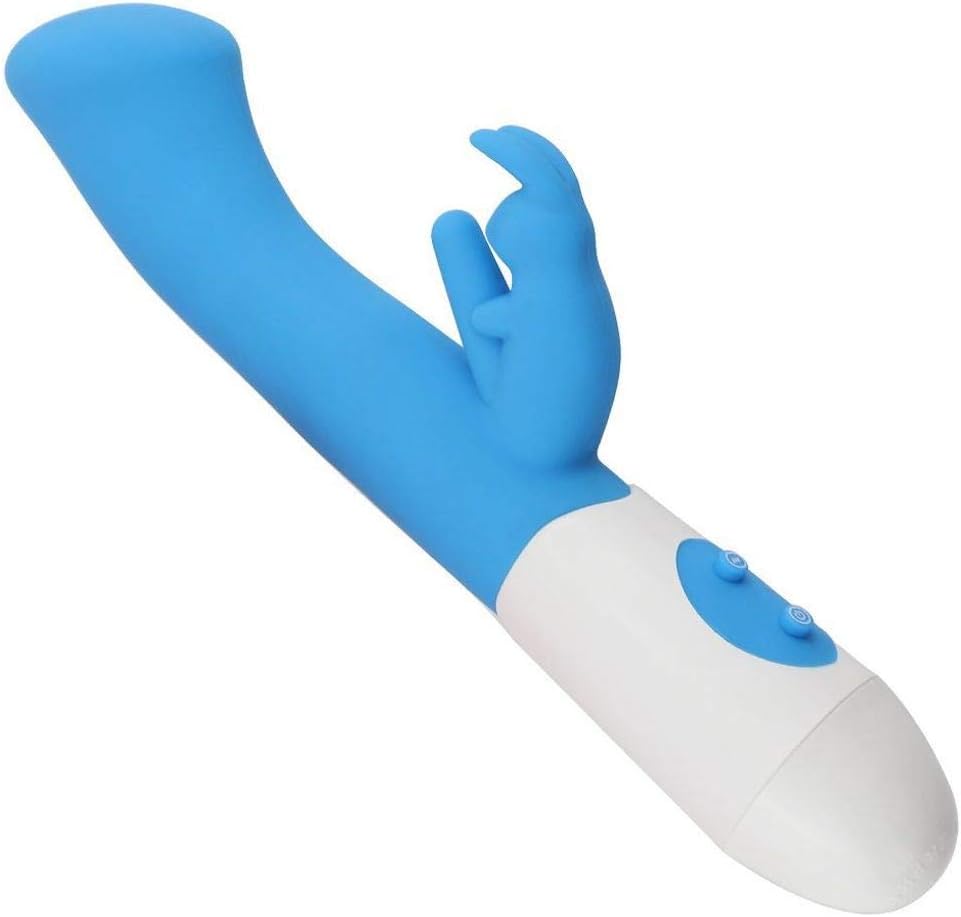 Yhua Powerful Double Sh'ock Vi'bera'te Rabbit B'ody T'ool - Blue