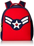 Dabbawalla Bags Harness Backpack, Red/Blue/White, Vintage Flyer Toddler