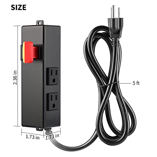 Ortis 125V MultiPurpose Router Table Switch with 2 Outlets, Perfect