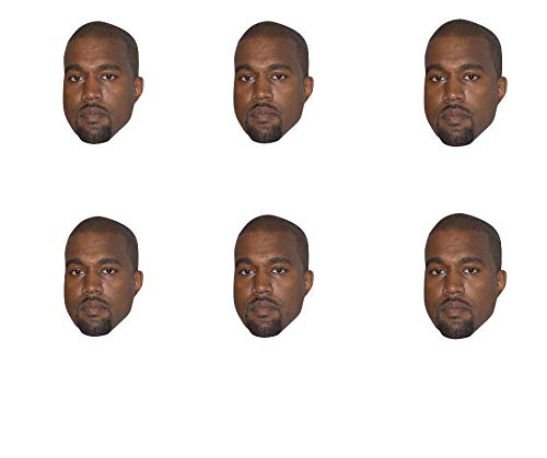 6 x Kanye West Masks Includes Tabs and Elastics Includes Tabs and Elastics