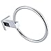 Lonffery Stainless Steel Hand Towel Ring with Towel Hook, Wall Mounted Hand Towel Holder for Bathroom, Washroom, Kitchen, Polished Chrome