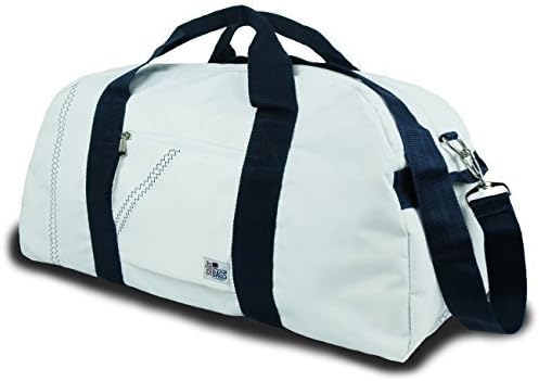 Sailor Bags Square Duffel (White/Blue Straps, Large) by SailorBags