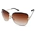 Good Bag Women's Oversized Metal Frame Colored Lens Uv400 Protection Sunglasses