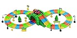 POCO DIVO Race Car Track Road Tunnel-Bridge Railway 169-piece Transportation Building Set