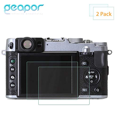 [2 Pack] Screen Protector for Fujifilm FinePix X20 X10 X-E1 X100s X100, Geapor Tempered Glass Screen Protector Ultra Clear Scratch Resistant for Fujifilm X100S X100 X20 X10 X-E1
