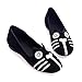 Cute Cartoon Ballet Loafers Slip-on Dressy Flats Girl's Women's Shoes Black Critter Cat Collocation Dog