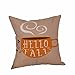 Paymenow Happy Halloween Happy Fall Yall Letter Printed Zippered Pillowcase Sofa Cushion Cover Festival Home Decor (18" x 18", G)