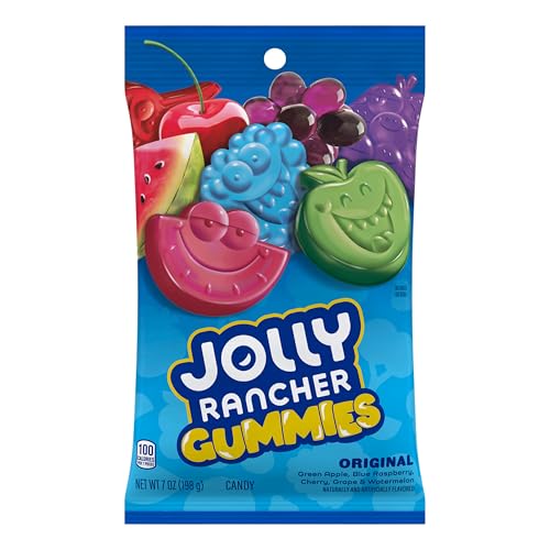 JOLLY RANCHER GUMMIES ASSORTED FRUIT FLAVORED CANDY BAG, 7 OZ