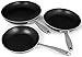 Utopia Kitchen Professional Aluminum Oven Safe 3 Piece Nonstick Frying Pan Set (8, 9.5 and 11 Inches) - Stainless Steel Handles - Dishwasher Safe - Multipurpose Use for Home Kitchen or Restaurant
