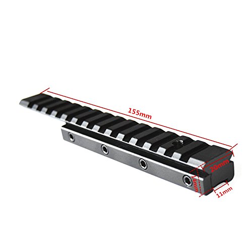 FIRECLUB Tactical Riser 6" Inches Length Dovetail Scope Mount Convert to 20mm Picatinny Weaver Adapter 11mm to 20mm Accessories for Scope Mount Base Hunting