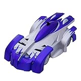 SZJJX Wall Climbing RC Car Home Vehicle Radio Control Mini Gravity Remote Control Car Kids Electric Toy RC Vehicle Stunt Car (Blue)