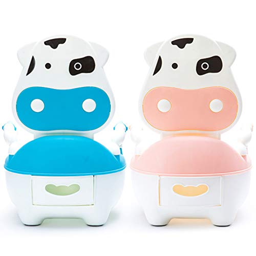 Clearance Sale!DEESEE(TM)Lovely Cute Cow Potty Chair for Boys and Girls Toddler Potty Training Toilet (Blue)